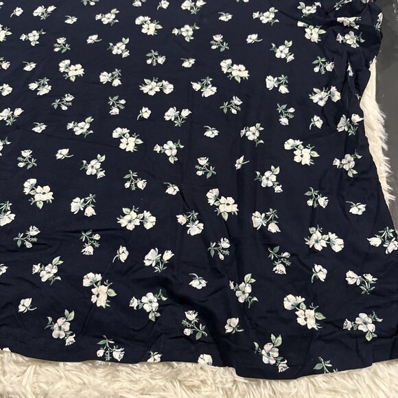 Old Navy womens NWT 4X blue floral Luxe tee short sleeve prairie boho timeless - Picture 3 of 13